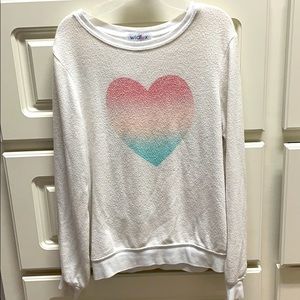 Little girls Wild Fox heart sweatshirt